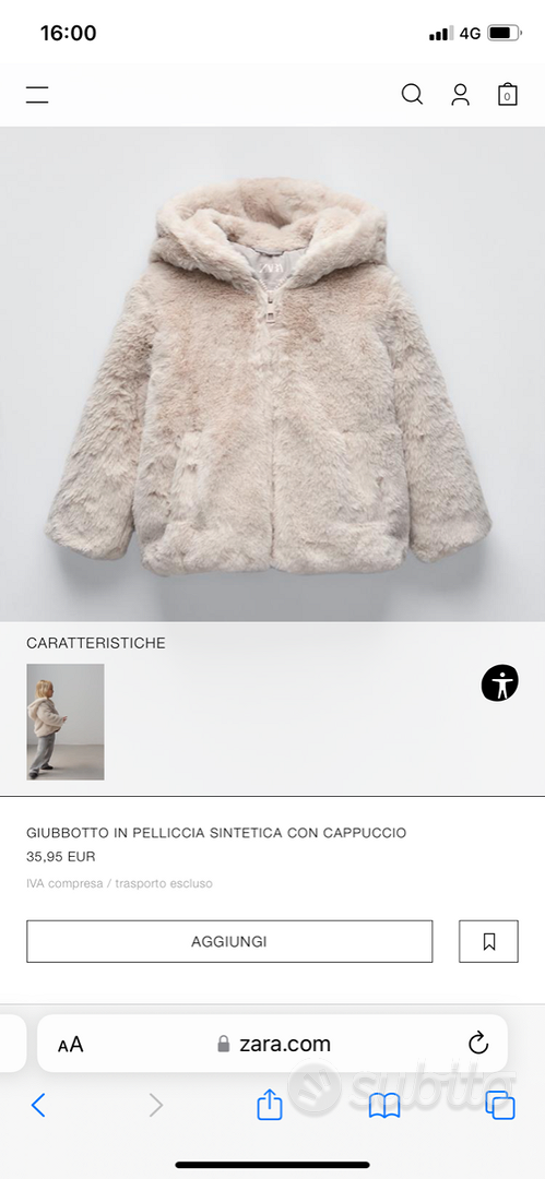 Giacca Imbottita Giacche Bambina Zara Giacca Pelliccia Ecologica