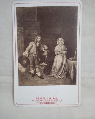 Carte de visite F.lli Alinari cacciatore dama