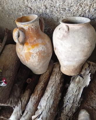 coppia di anfore in terracotta vintage