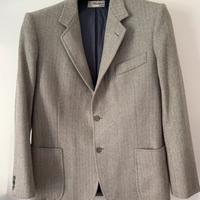 Giacca uomo in lana cachemire spigato grigio