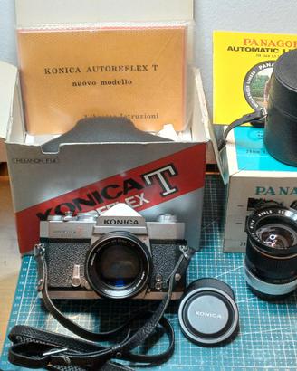 Reflex Konica + normale +grandangolare + accessori