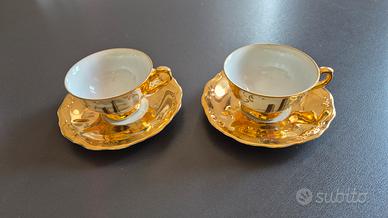 tazzine e piattini porcellana e oro Bologna