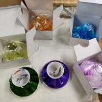 set 6 tazzine effetto specchio 