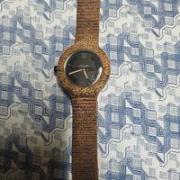 orologio hip hop marrone cinturino sughero