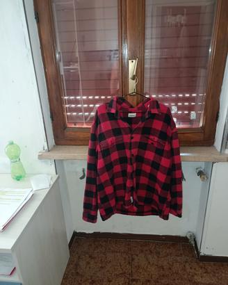 Camicia OVS in flanella  a quadri rossa e nera XXL