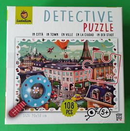 Gioco detective puzzle città 108 pezzi NUOVO