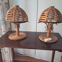 Lampade in vimini intrecciato