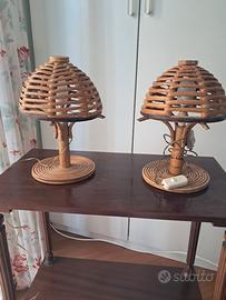 Lampade in vimini intrecciato