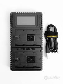 Nitecore caricabatterie dual slot USB Sony NP-FZ10