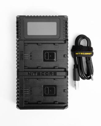 Nitecore caricabatterie dual slot USB Sony NP-FZ10