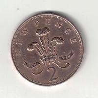 Moneta, RegnoUnito, 2 New Pence, Elizabeth II, '79