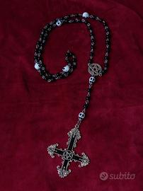 collana rosario demonic per halloween, handmade 
