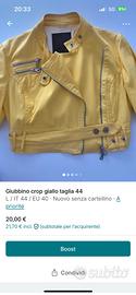 Giubbotto crop giallo taglia 44