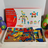 Gioco legnetti con martello + bowling morbido