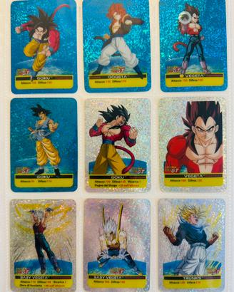 Lotto 9 lamincard Dragon Ball GT originali Edibas