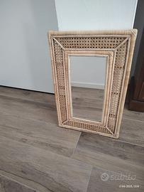 Specchio rattan/vimini