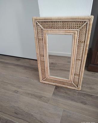 Specchio rattan/vimini