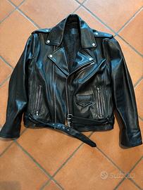 GIACCA PELLE CHIODO/METAL - Taglia L