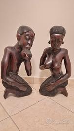 coppia statue africane