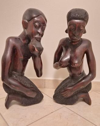 coppia statue africane
