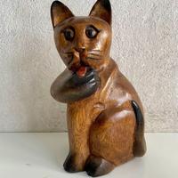 Gatto in legno dipinto a mano – mod 26
