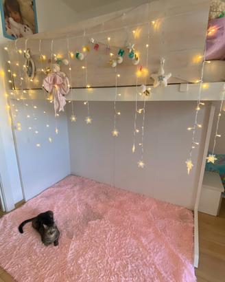 Letto a soppalco in legno