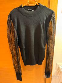 Maglioncino a maniche lunghe con pizzo