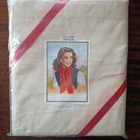 coppia di lenzuola matrimoniali vintage nuove