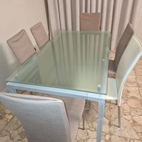 Tavolo soggiorno e 6 sedie Calligaris