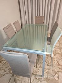 Tavolo soggiorno e 6 sedie Calligaris