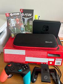 nintendo switch completa di giochi e accessori