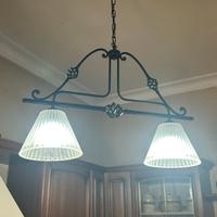 ARTE POVERA LAMPADARIO IN FERRO BATTUTO