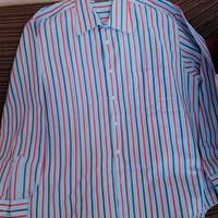 Camicia UPGRADE righe rosso/nero/celeste XL Usata