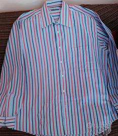 Camicia UPGRADE righe rosso/nero/celeste XL Usata