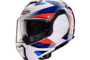 Casco Apribile CABERG TRIP BIANCO BLU ROSSO