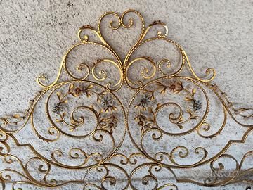 Testata e Pediera in ferro battuto d'orato 