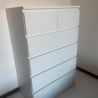 Cassettiera IKEA MALM 6 cassetti bianca 80x123 cm