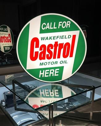 Insegna Luminosa Castrol Vintage da Tavolo
