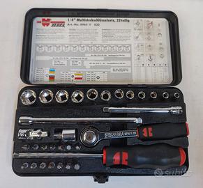 Assortimento bussole Wurt 32pz cricchetto 1/4