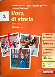 Libro di testo " L'ora di storia, Il medioevo."