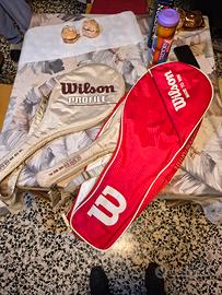 set Wilson 2 racchette+ 2 custodie+ tracolla 