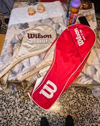 set Wilson 2 racchette+ 2 custodie+ tracolla 