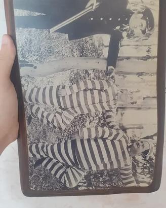 Mensola quadro Stan Laurel & Oliver Hardy legno
