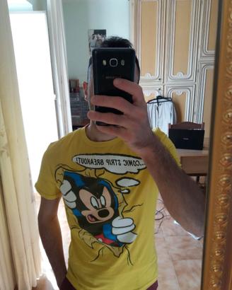 t-shirt gialla topolino taglia M