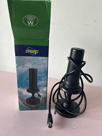 Antenna TV digitale terrestre DVB-T2 portatile.