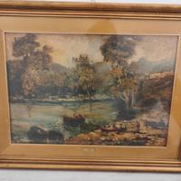Luigi Canali - Paesaggio Fluviale con Cornice