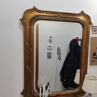 Specchio cornice oro in legno stile veneziano