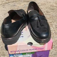 mocassini neri con frange ann Field tg 42