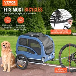 VEVOR Rimorchio Bici per Cani Pieghevole