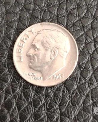 Moneta Americana One Dime USA 1965